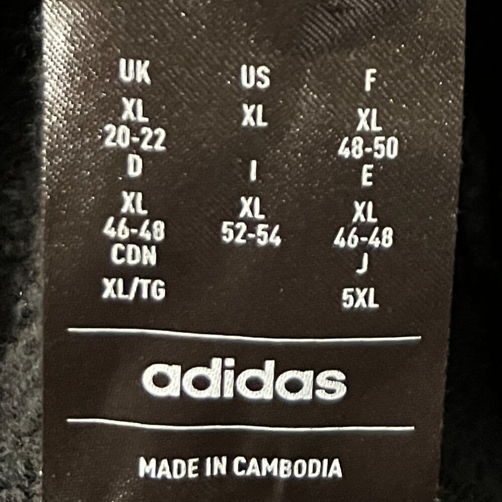 Adidas Lounge French Terry Straight Leg Baggy Pants Size XL black - Picture 6 of 6